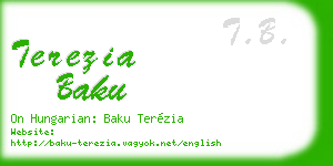 terezia baku business card
